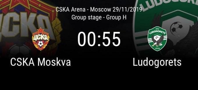 Soi kèo CSKA Moscow vs Ludogorets, 29/11/2019 – UEFA Europa League