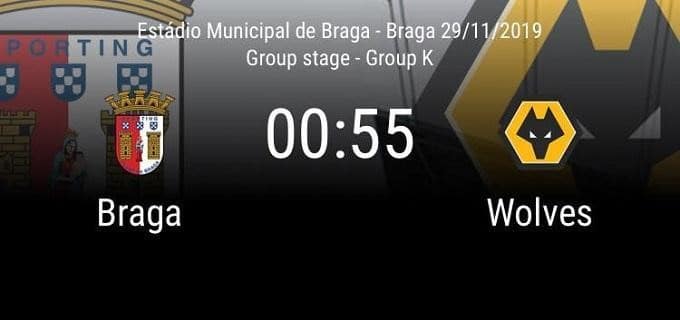 Soi kèo Sporting Braga vs Wolverhampton, 29/11/2019 – UEFA Europa League