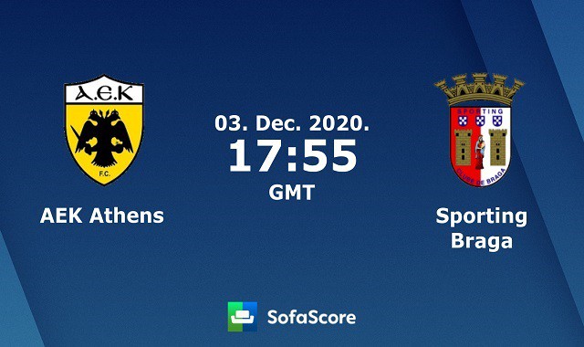 Soi kèo AEK Athens vs Sporting Braga, 4/12/2020 – Cúp C2 Châu  Âu